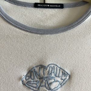 BRANDY MELVILLE don’t call me baby crop top